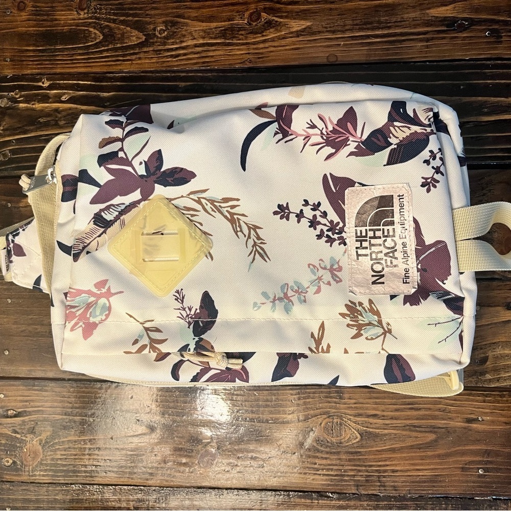 The North Face Floral Crossbody - Cream and Purple